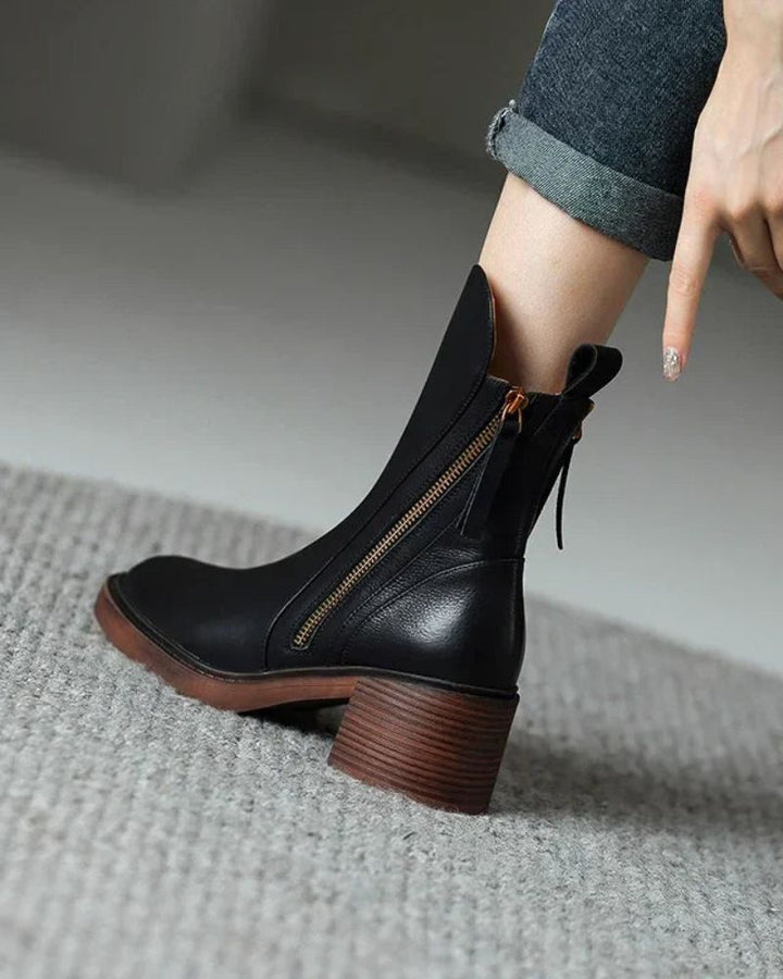 Faustine - Bottines en cuir intemporelles alliant élégance et confort