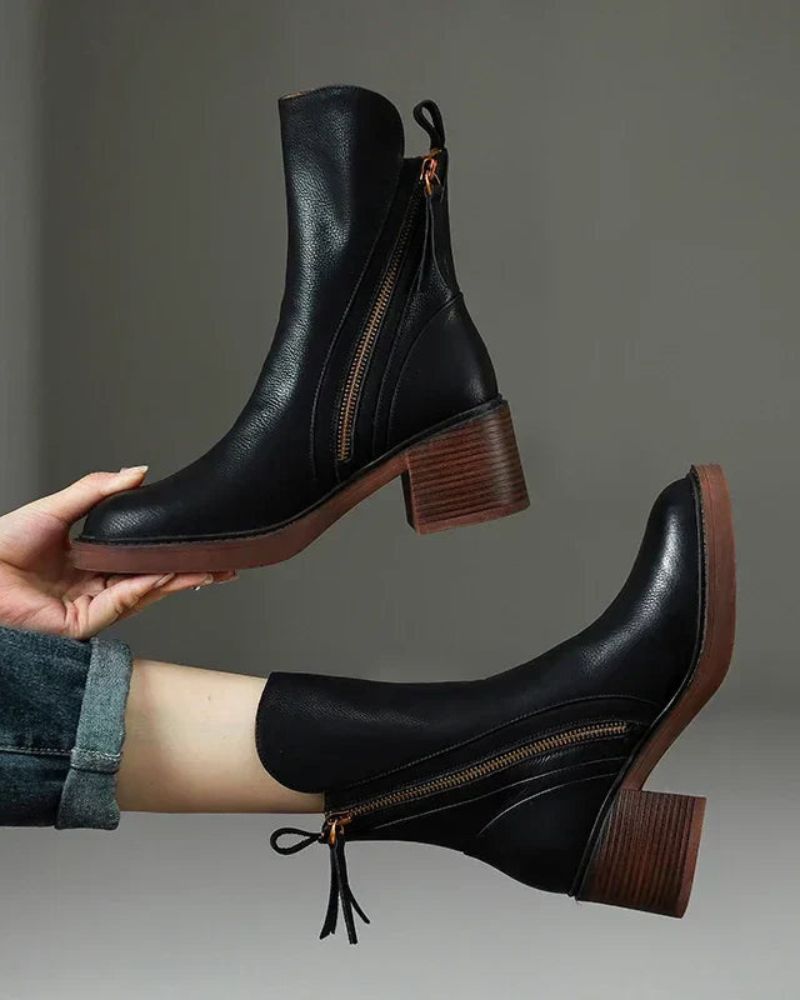 Faustine - Bottines en cuir intemporelles alliant élégance et confort