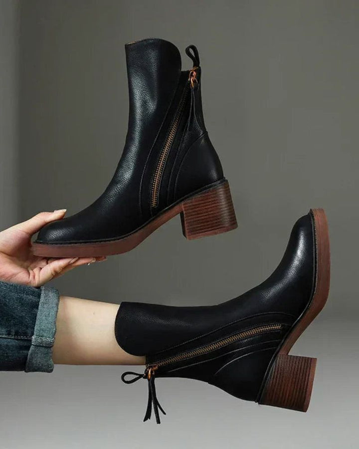 Faustine - Bottines en cuir intemporelles alliant élégance et confort