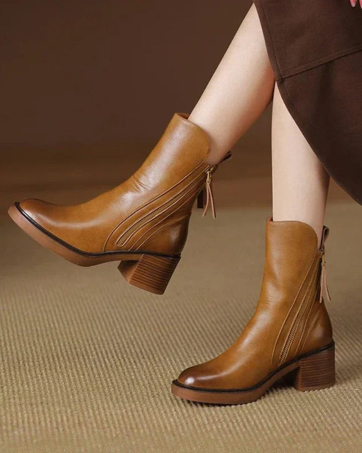 Faustine - Bottines en cuir intemporelles alliant élégance et confort