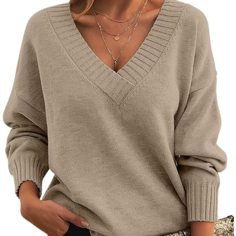 Geneviève - Pull chic à col en V