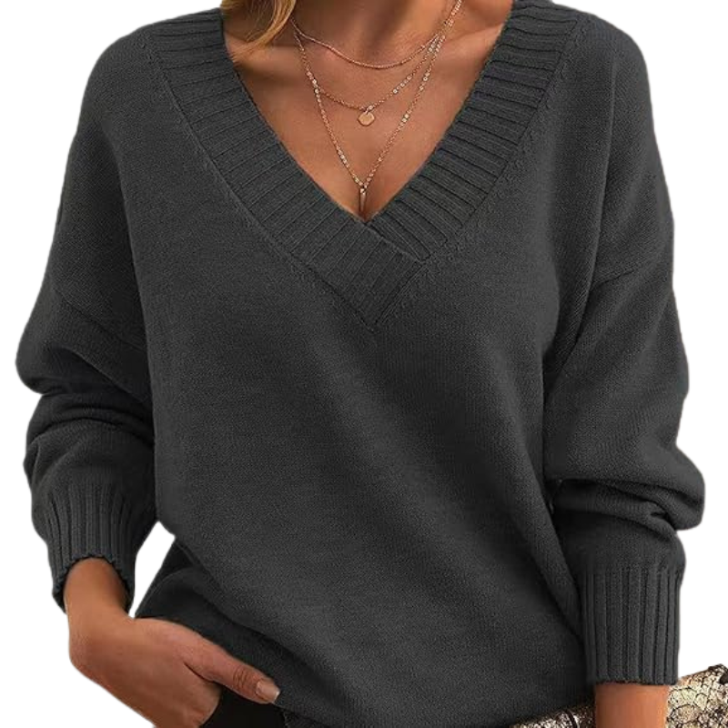 Geneviève - Pull chic à col en V
