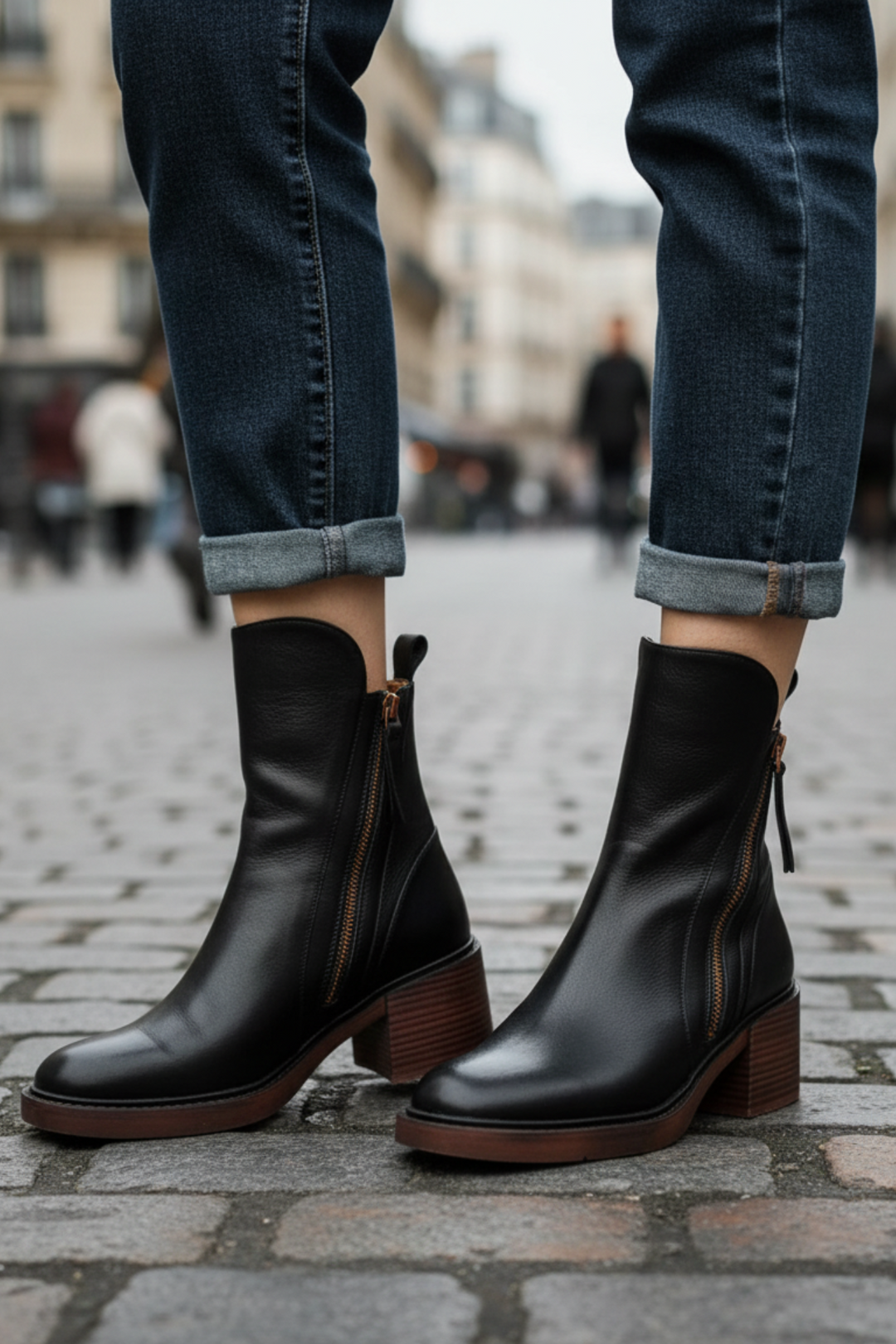 Faustine - Bottines en cuir intemporelles alliant élégance et confort