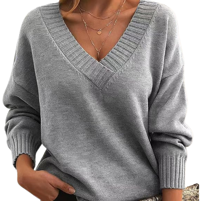 Geneviève - Pull chic à col en V