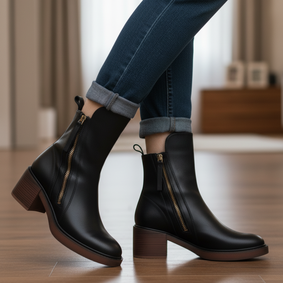 Faustine - Bottines en cuir intemporelles alliant élégance et confort