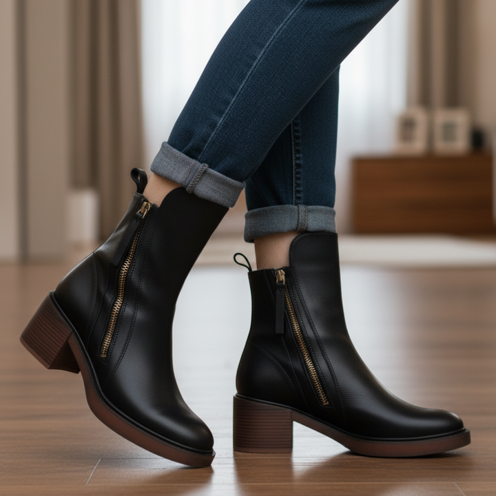 Faustine - Bottines en cuir intemporelles alliant élégance et confort