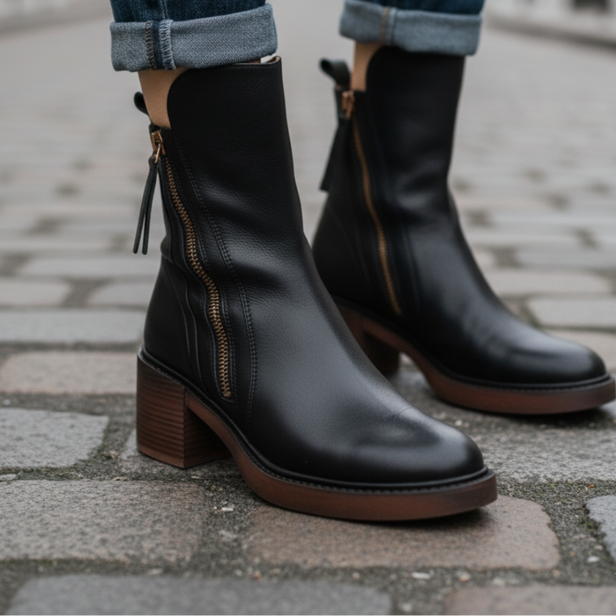 Faustine - Bottines en cuir intemporelles alliant élégance et confort