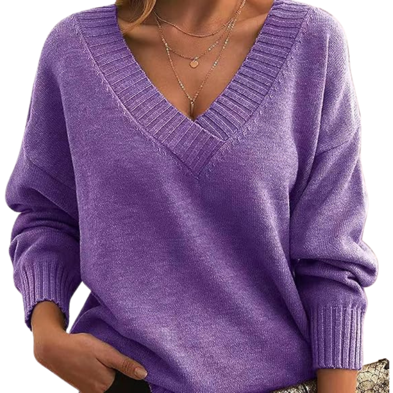 Geneviève - Pull chic à col en V