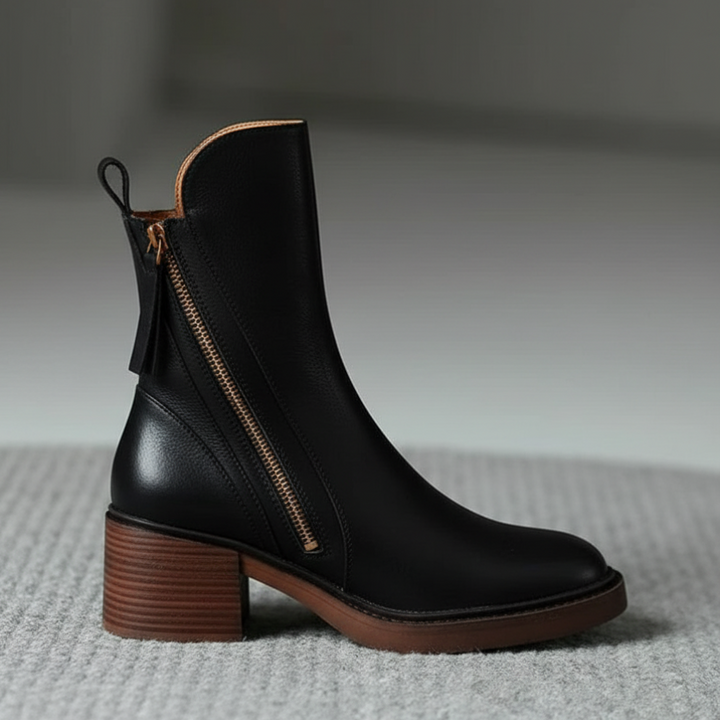 Faustine - Bottines en cuir intemporelles alliant élégance et confort