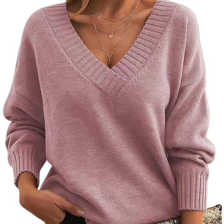 Geneviève - Pull chic à col en V