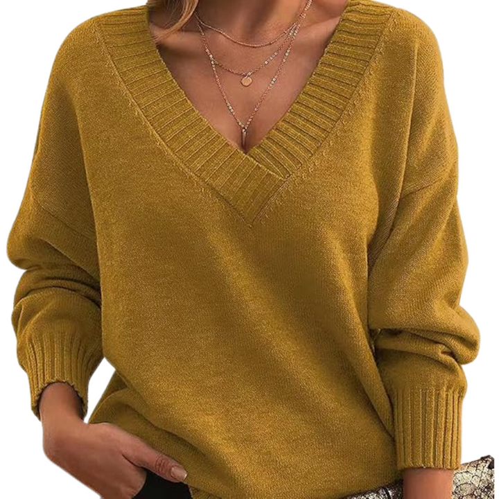 Geneviève - Pull chic à col en V