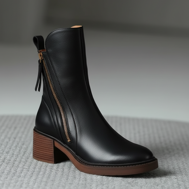 Faustine - Bottines en cuir intemporelles alliant élégance et confort
