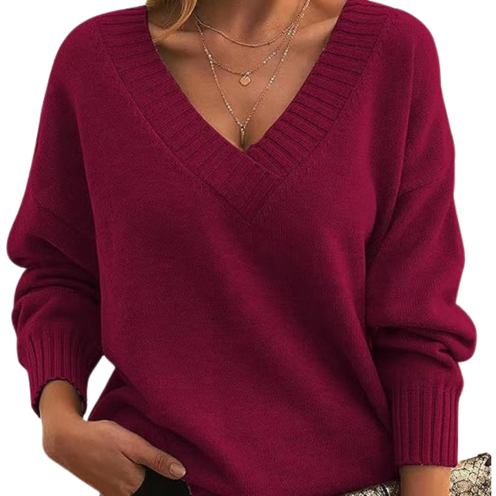Geneviève - Pull chic à col en V