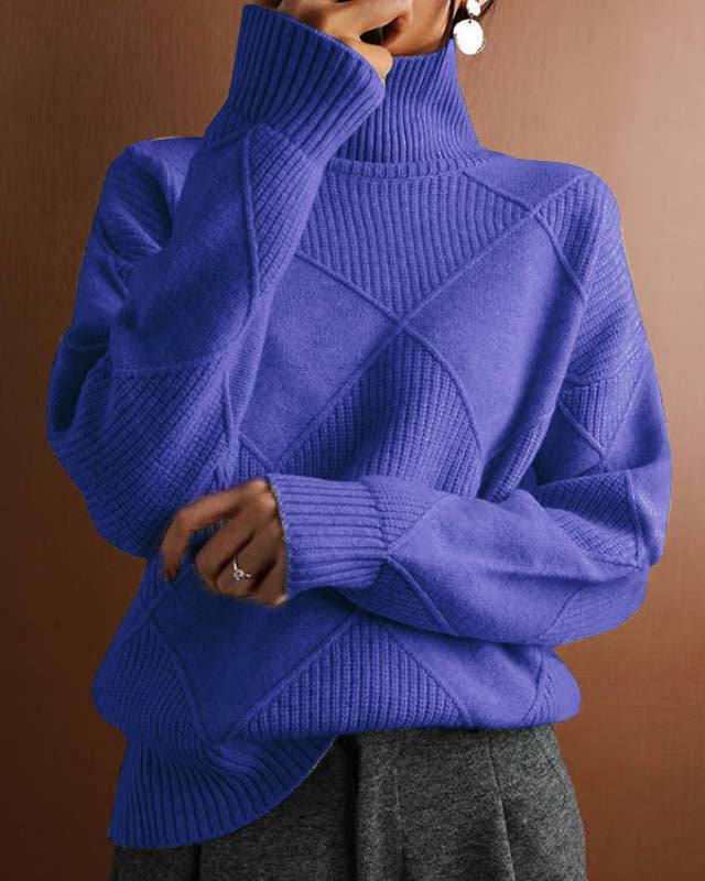 ROSA – Pull à col roulé élégant avec des finitions raffinées