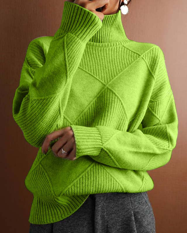 ROSA – Pull à col roulé élégant avec des finitions raffinées