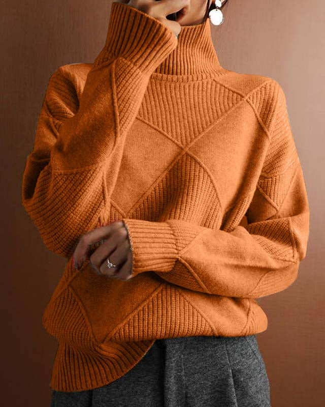ROSA – Pull à col roulé élégant avec des finitions raffinées