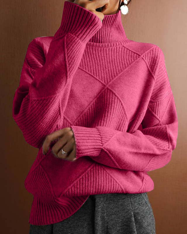 ROSA – Pull à col roulé élégant avec des finitions raffinées