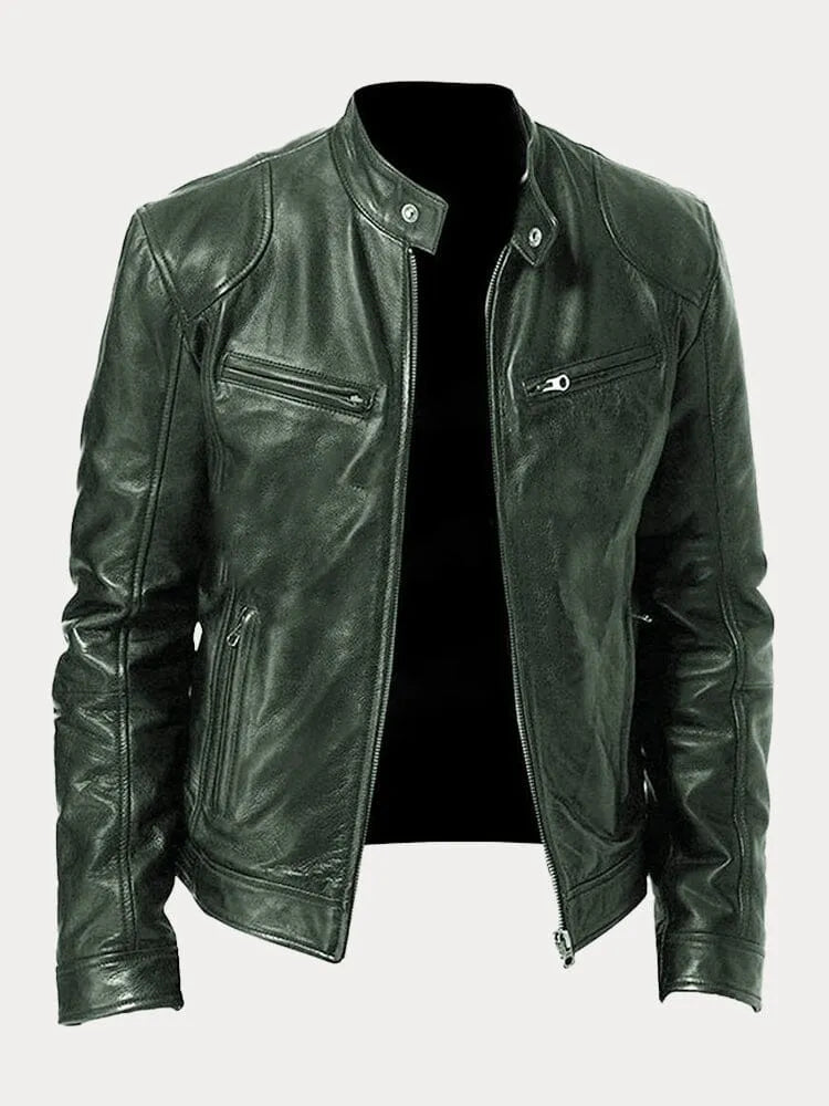 Julien - Blouson en cuir élégant et décontracté