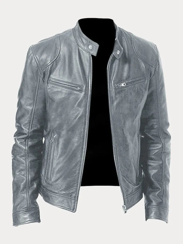 Julien - Blouson en cuir élégant et décontracté