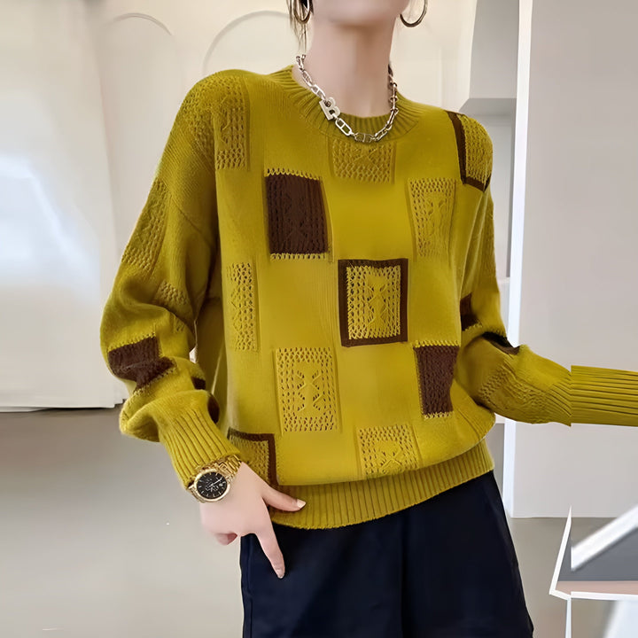 Sammy - Pull Élégant à Motifs Géométriques Ajourés