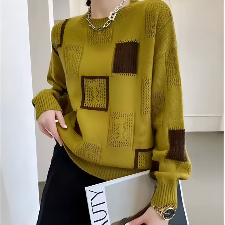 Sammy - Pull Élégant à Motifs Géométriques Ajourés