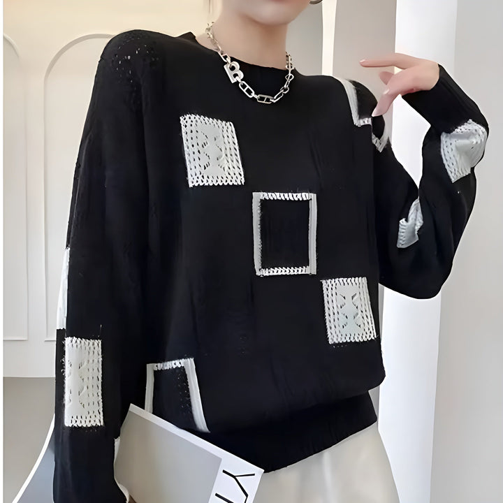 Sammy - Pull Élégant à Motifs Géométriques Ajourés