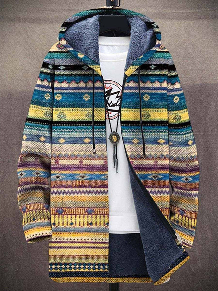 Annet - Cardigan luxueux inspiré par l'art + fermeture éclair