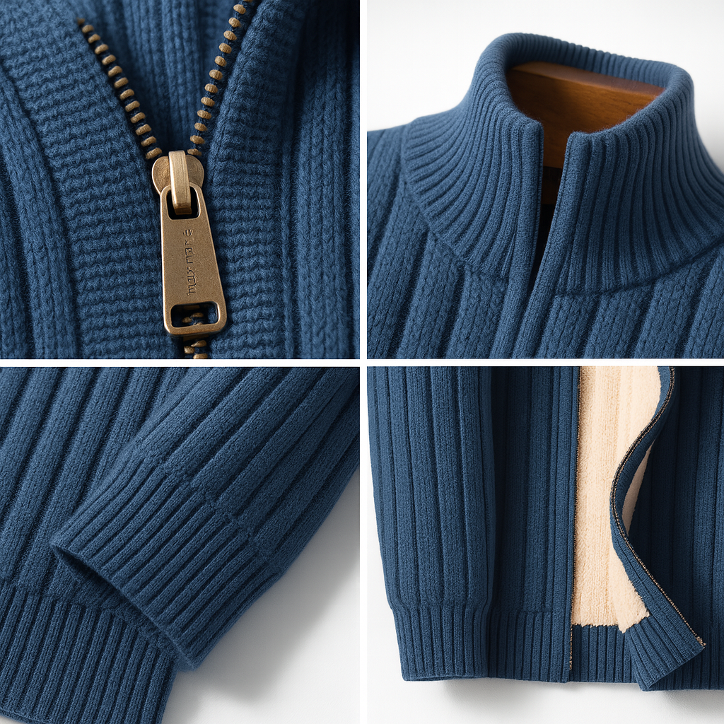 MOREAU PARIS - GILET ZIPPÉ ÉLÉGANT CLASSIQUE