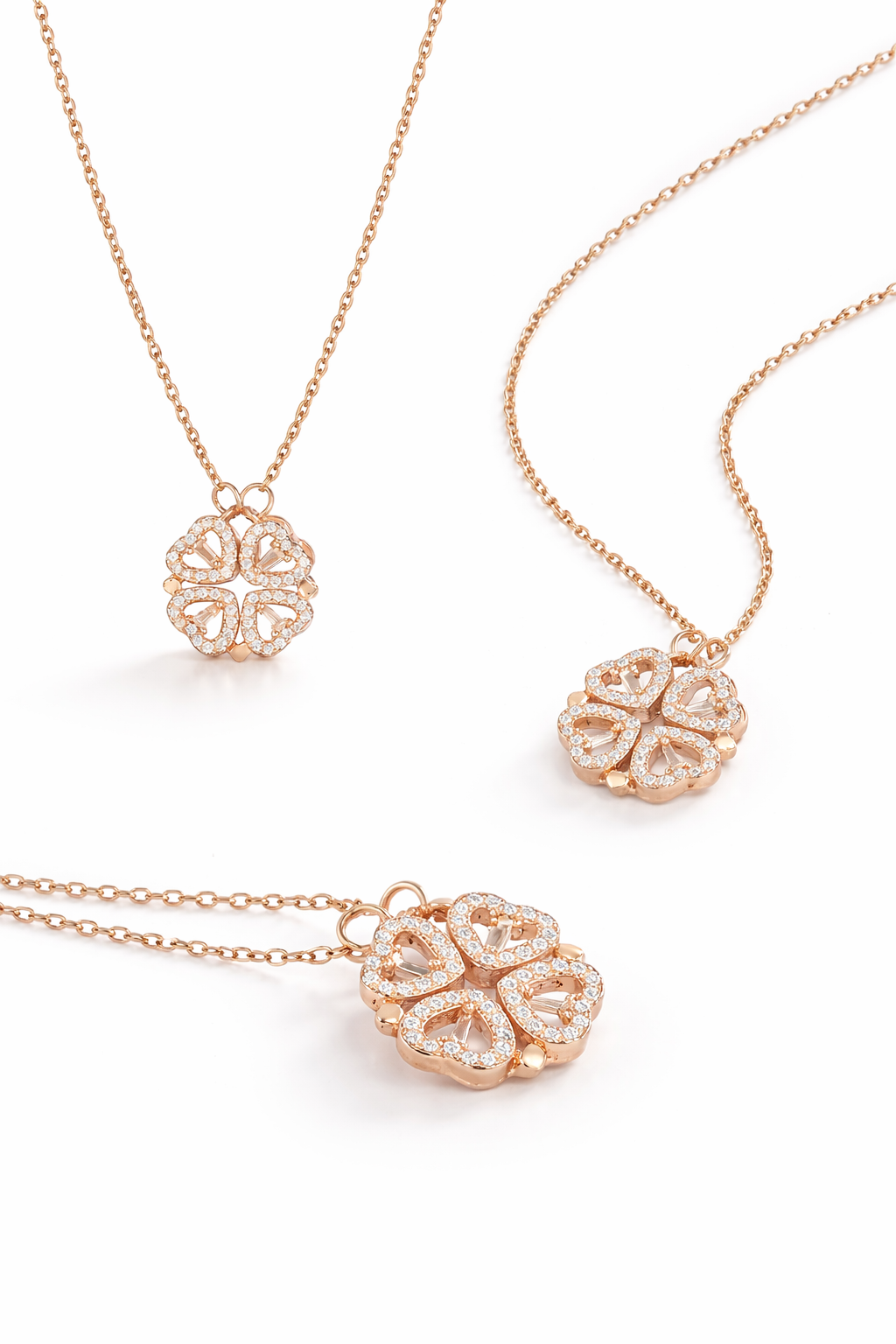 Collier Trèfle en Acier Titane
