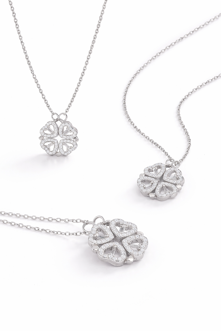 Collier Trèfle en Acier Titane