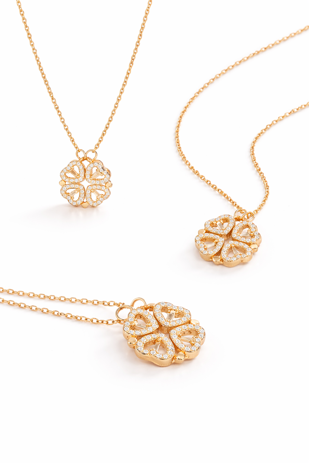 Collier Trèfle en Acier Titane