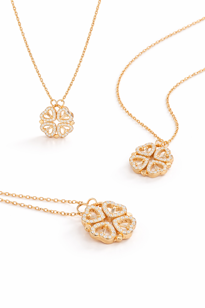 Collier Trèfle en Acier Titane