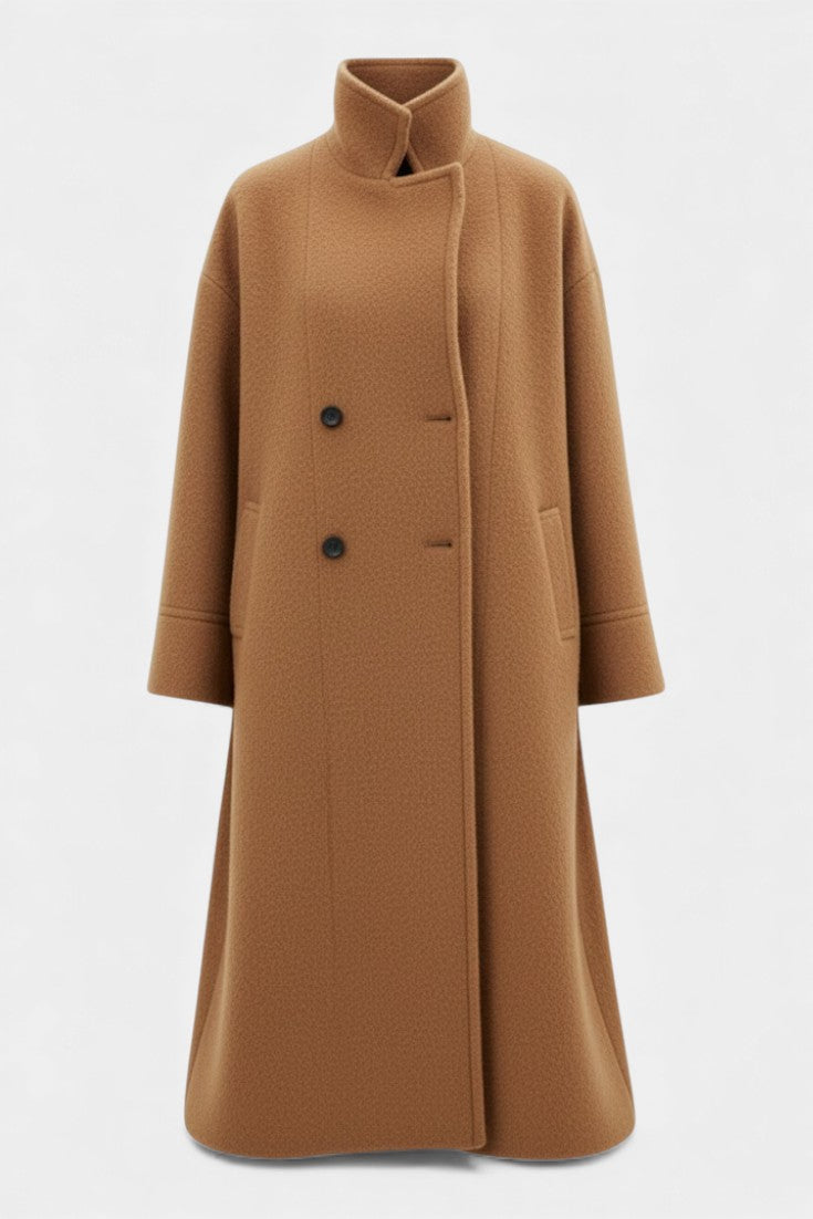 Camila -  Long manteau oversize avec fermeture à boutons