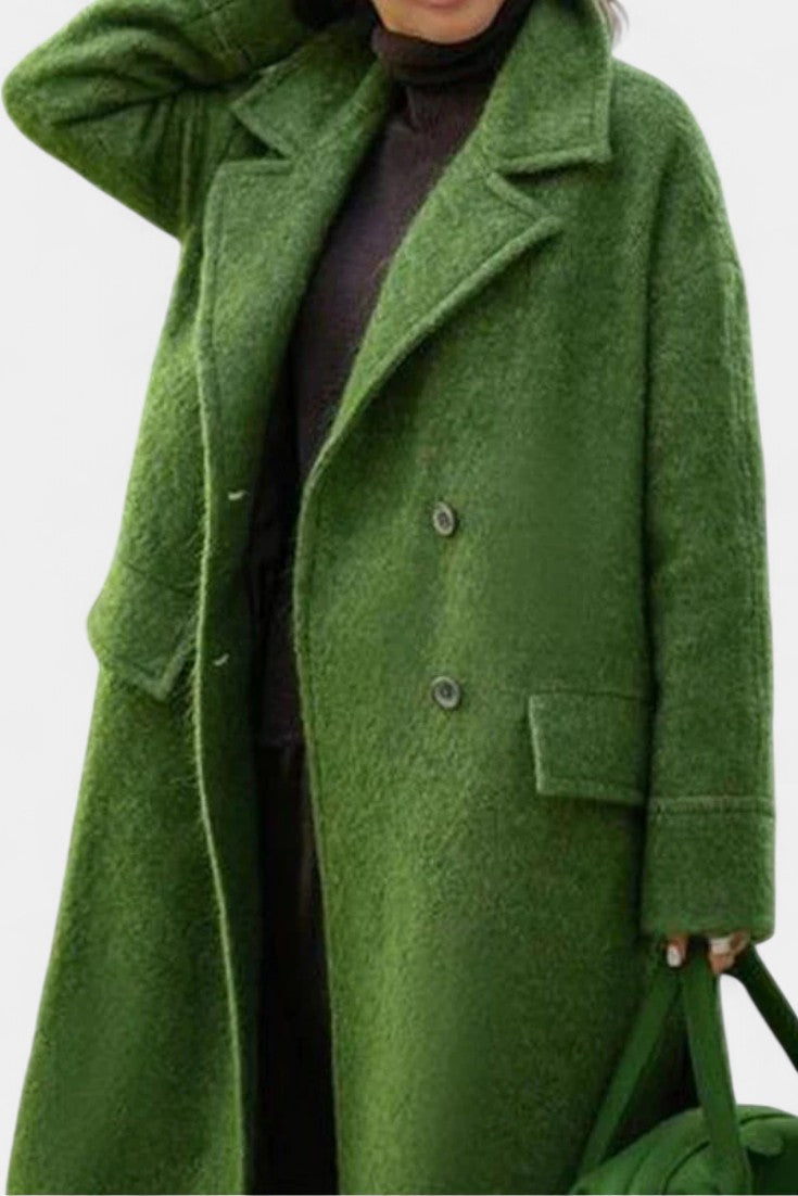 Camila -  Long manteau oversize avec fermeture à boutons