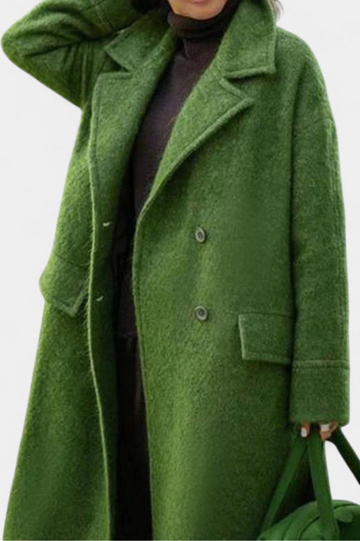 Camila -  Long manteau oversize avec fermeture à boutons