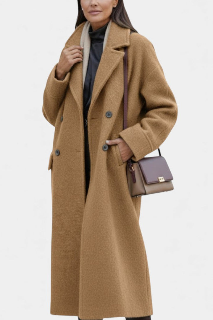 Camila -  Long manteau oversize avec fermeture à boutons