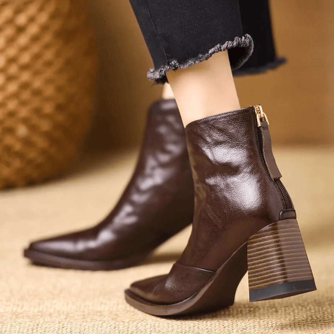 Rosa - Bottines de Luxe à Talon Moyen
